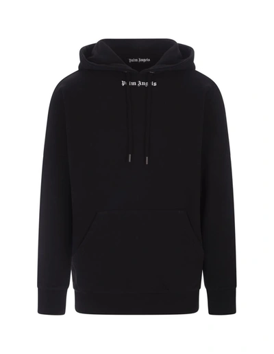 Shop Palm Angels Hoodie With Front And Back Logo In Black