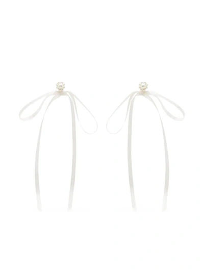 Shop Simone Rocha Earrings In Pearl Ivory