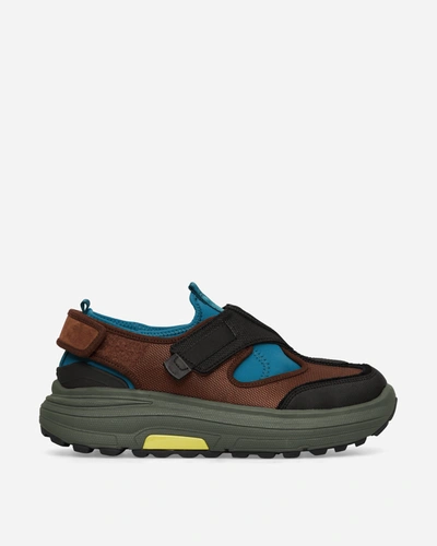 Shop Suicoke Tred Sandals Brown / Green In Multicolor
