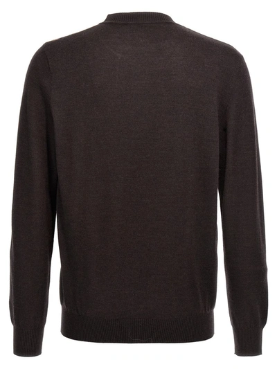 Shop Fendi 'ff' Sweater In Brown