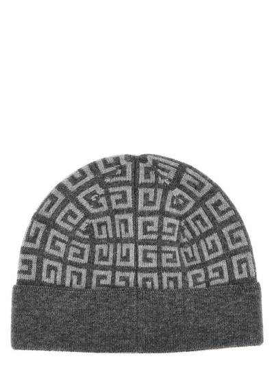Shop Givenchy Logo Beanie In Gray