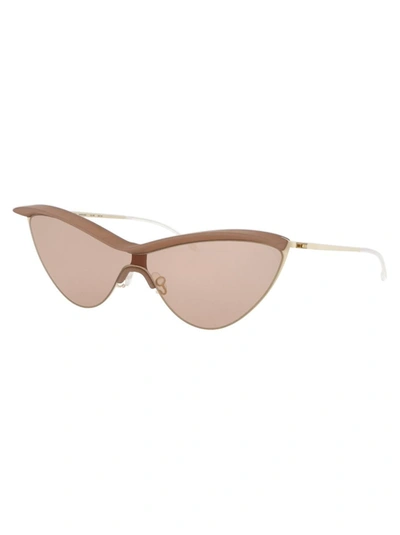 Shop Mykita Sunglasses In 350 Mh21 Nude Off White Nude Solid Shield