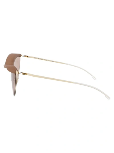 Shop Mykita Sunglasses In 350 Mh21 Nude Off White Nude Solid Shield