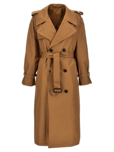 Shop Wardrobe.nyc Double-breasted Trench Coat In Brown
