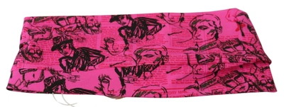 Shop John Galliano Pink Newspaper Print Bra Cropped Women's Blouse