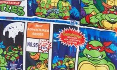Shop Andy & Evan X Teenage Mutant Ninja Turtles® Kids' Reversible Puffer Jacket In Black Comic