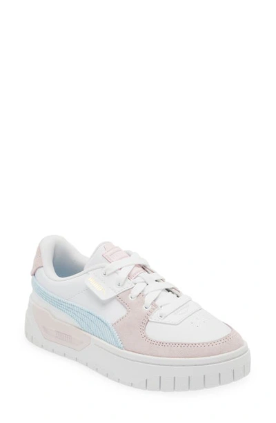 Shop Puma Kids' Cali Dream Sneaker In  White-galaxy Pink-silver