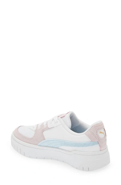 Shop Puma Kids' Cali Dream Sneaker In  White-galaxy Pink-silver
