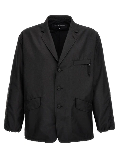 Shop Comme Des Garçons Homme Deux Comme Des Garçons Homme Technical Fabric Blazer Jacket In Black