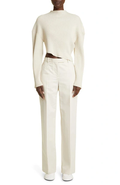 The Row Banew Pleated Wide-leg Wool Trousers In Sand