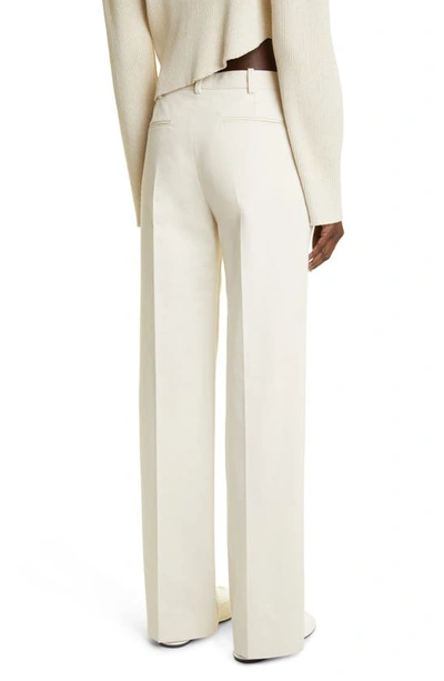 The Row Banew Pleated Wide-leg Wool Trousers In Sand