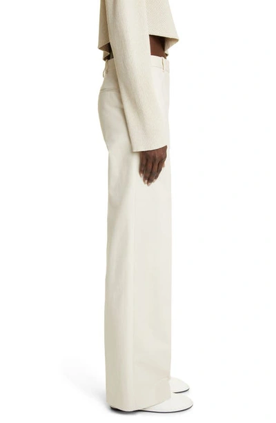 The Row Banew Pleated Wide-leg Wool Trousers In Sand