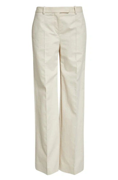 The Row Banew Pleated Wide-leg Wool Trousers In Sand