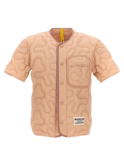 Shop Moncler Genius X Salehe Bembury Padded Shirt In Pink