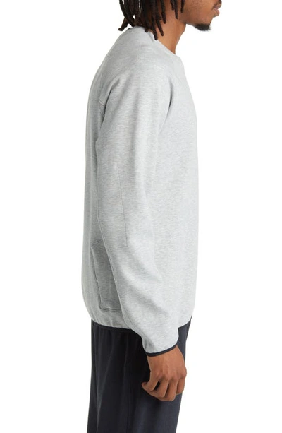 Shop Zella Powertek Crewneck Sweatshirt In Grey Heather