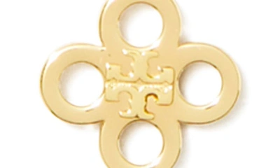 Shop Tory Burch Kira Clover Pendant Necklace In Tory Gold