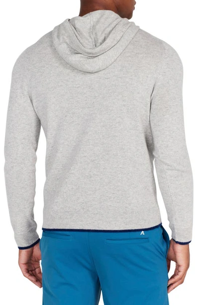 Shop Redvanly Quincy Cashmere Golf Hoodie In Foggy