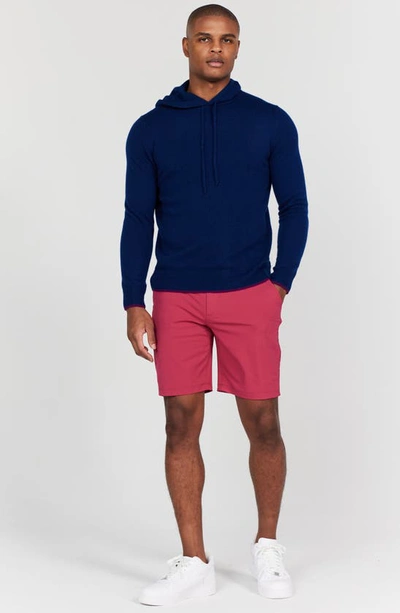 Shop Redvanly Quincy Cashmere Golf Hoodie In Navy
