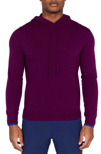 Shop Redvanly Quincy Cashmere Golf Hoodie In Sangria