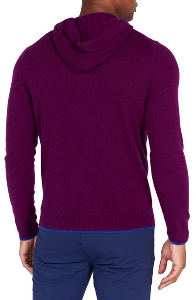 Shop Redvanly Quincy Cashmere Golf Hoodie In Sangria