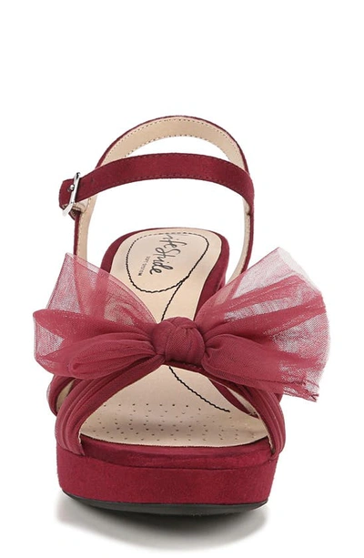 Shop Lifestride Last Dance Platform Sandal In Pinot Noir
