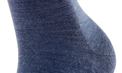 Falke Soft Merino Socks In Dark Blue Mel.