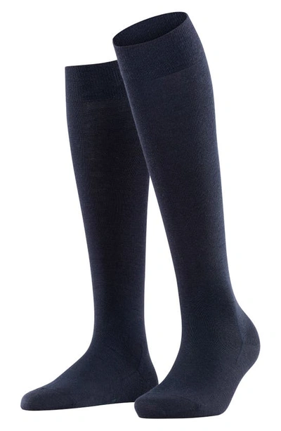 Shop Falke Soft Merino Knee High Socks In Dark Navy