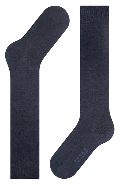 Shop Falke Soft Merino Knee High Socks In Dark Navy