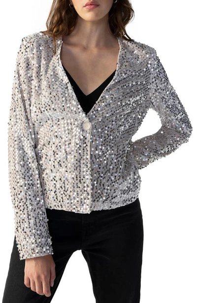 Shop Sanctuary Charmed Sequin Blazer In Champagne