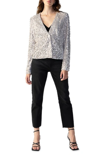 Shop Sanctuary Charmed Sequin Blazer In Champagne