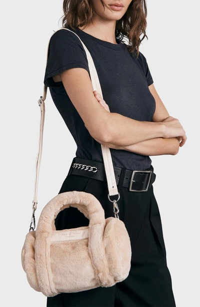 Rag & Bone Cloud Mini Faux Fur Duffle In Natural