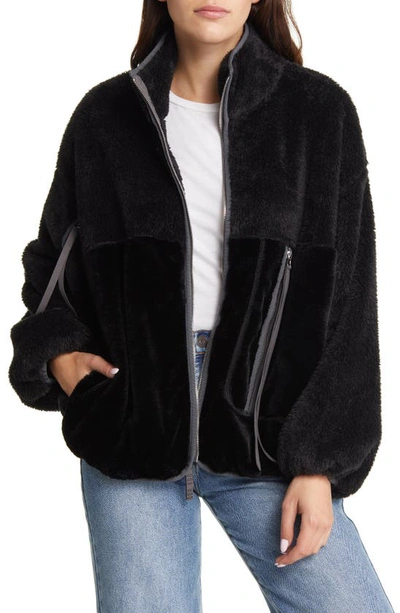 Shop Ugg Marlene Ii Fleece Jacket In Black