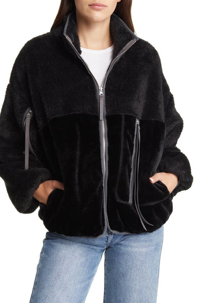 Shop Ugg Marlene Ii Fleece Jacket In Black