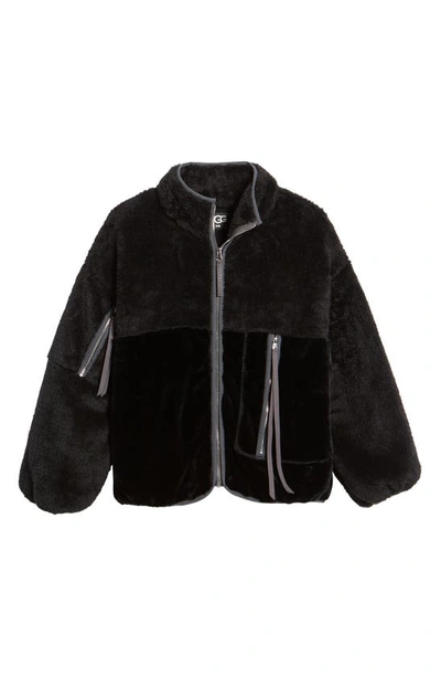 Ugg Marlene Zip-up Sherpa Jacket In Black