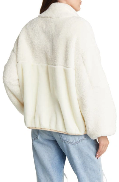 Shop Ugg Marlene Ii Fleece Jacket In Cream