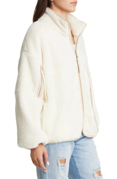 Shop Ugg Marlene Ii Fleece Jacket In Cream