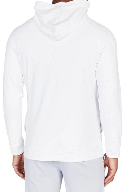 Shop Redvanly Chivas Flecked Stretch Hoodie In Bright White