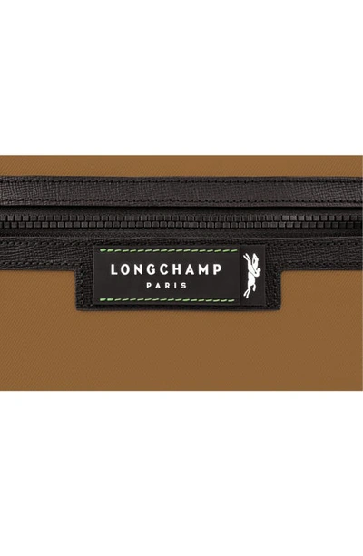Shop Longchamp Le Pliage Energy Green District Recycled Canvas Camera Bag In Tobacco