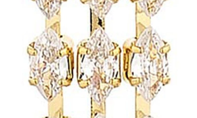 Shop Ettika Crystal Fringe Linear Drop Earrings In Gold