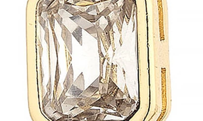 Ettika Rectangular Cubic Zirconia Chain Drop Earrings In Gold