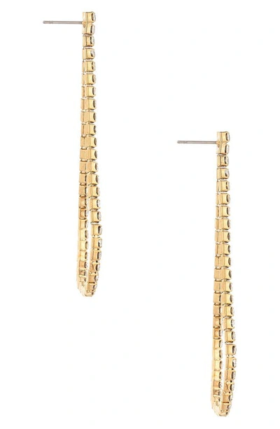 Ettika Crystal Teardrop Frontal Earrings In Gold