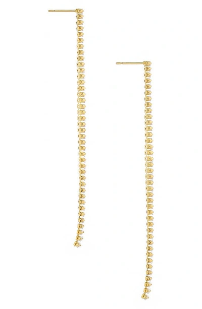 Ettika Crystal Ladder Linear Drop Earrings In Gold