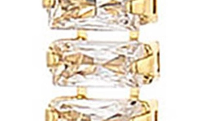 Shop Ettika Baguette Cubic Zirconia Linear Drop Earrings In Gold