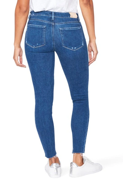 Shop Paige Verdugo Ripped Mid Rise Ankle Skinny Jeans In Montreux Destructed
