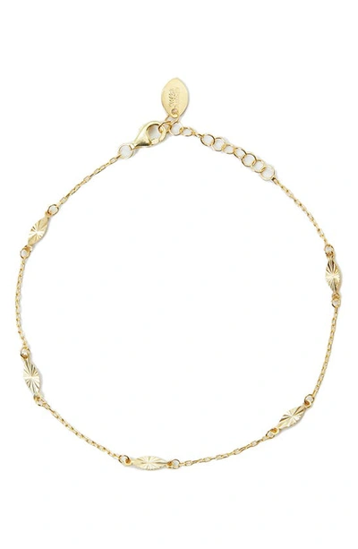 Argento Vivo Diamond Cut Station Bracelet In Gold