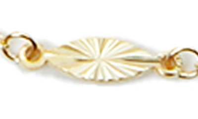 Shop Argento Vivo Sterling Silver Diamond Cut Station Bracelet In Gold