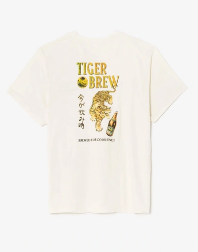 Shop Re/done 70s Loose "tiger Brew" Tee In Vintage White