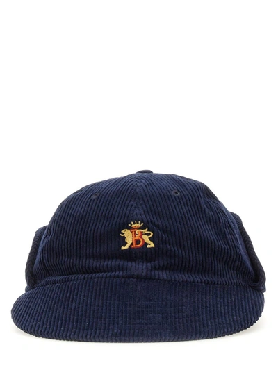 Shop Baracuta Hat With Logo In Blue