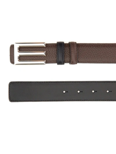 Shop Etro Reversible Belt In Black