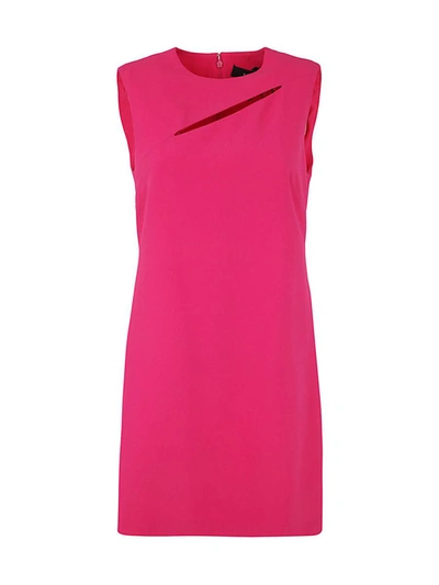 Shop Versace Enver Satin Dress Clothing In Pink &amp; Purple